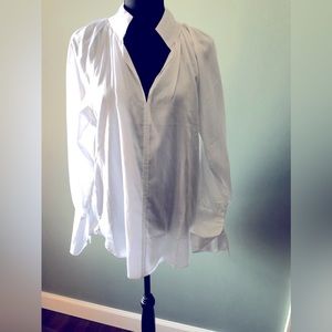 NWT H&M White Blouse/Tunic Size S. 100% Lightweight Silky Cotton.
